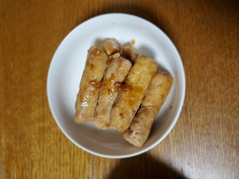 厚揚げの豚肉巻き